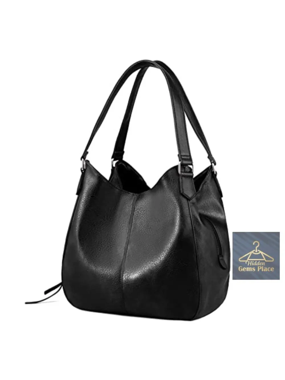 Vegan Leather Hobo Shoulder Bag Tote Purse Large Capacity Travel Work
